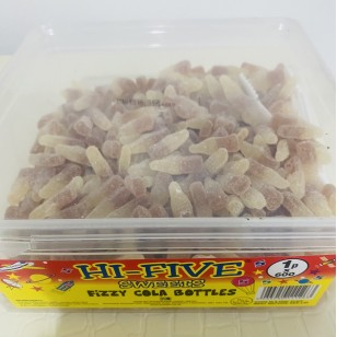 Hi Five Jelly Sweets Fizzy Cola Bottles 100% Halal Full Tub 600 Pcs